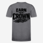 Preview: EARN YOUR CROWN Regular T-Shirt in grau mit Rückendruck